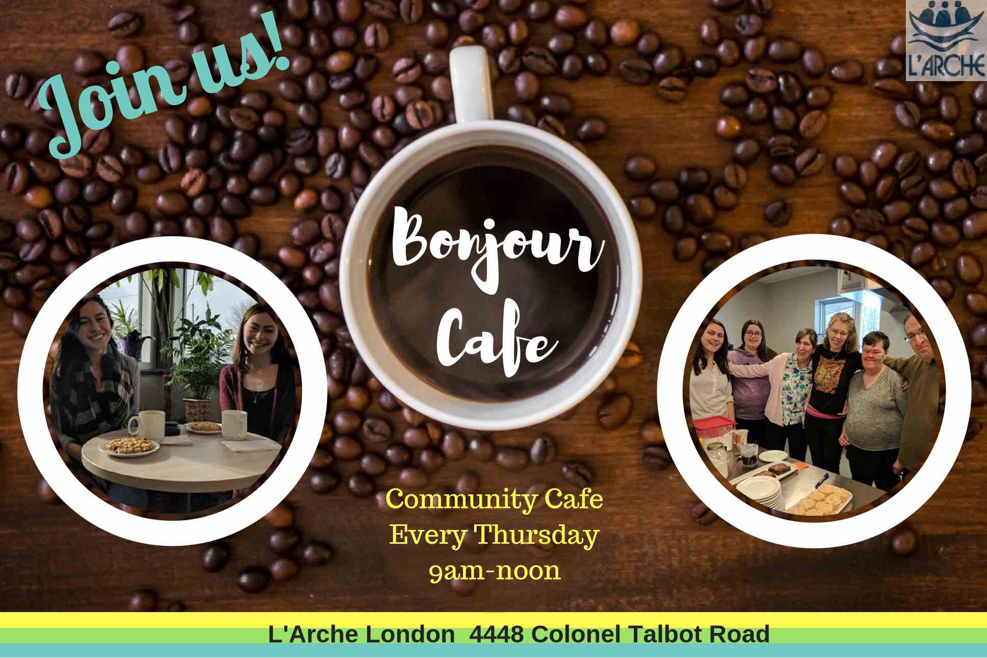 Visit our Bonjour Cafe on Thursday s from 9 am to 1pm L Arche London